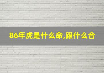 86年虎是什么命,跟什么合