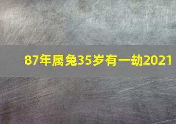 87年属兔35岁有一劫2021