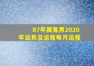 87年属兔男2020年运势及运程每月运程