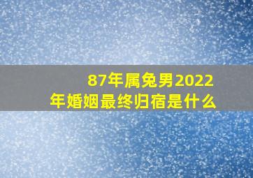 87年属兔男2022年婚姻最终归宿是什么