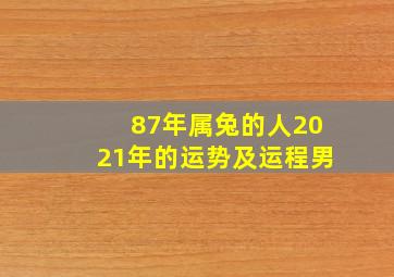 87年属兔的人2021年的运势及运程男