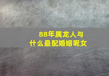 88年属龙人与什么最配婚姻呢女