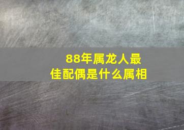 88年属龙人最佳配偶是什么属相