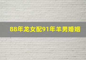 88年龙女配91年羊男婚姻