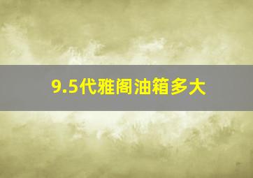 9.5代雅阁油箱多大