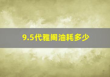 9.5代雅阁油耗多少