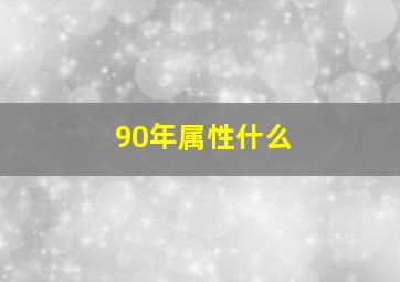 90年属性什么