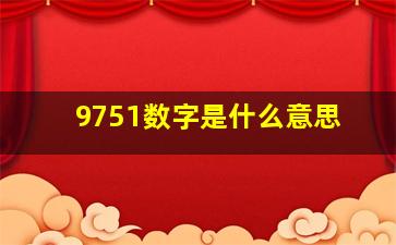 9751数字是什么意思