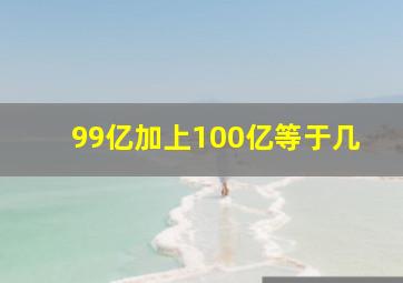 99亿加上100亿等于几