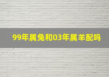 99年属兔和03年属羊配吗