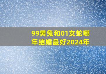 99男兔和01女蛇哪年结婚最好2024年