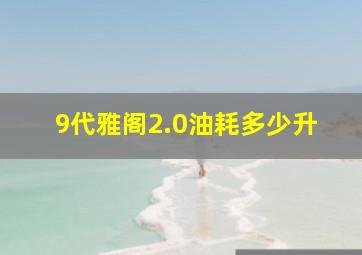 9代雅阁2.0油耗多少升