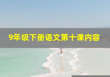 9年级下册语文第十课内容