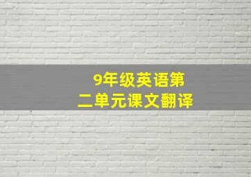 9年级英语第二单元课文翻译