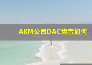 AKM公司DAC齿音如何