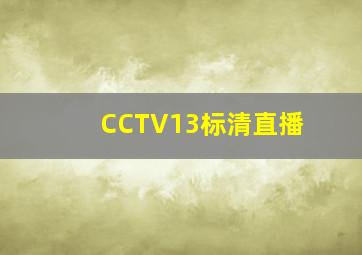 CCTV13标清直播