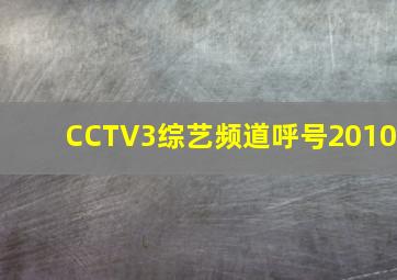 CCTV3综艺频道呼号2010