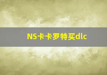 NS卡卡罗特买dlc