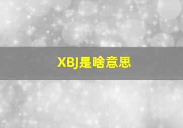 XBJ是啥意思