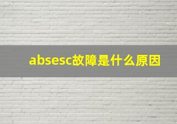 absesc故障是什么原因