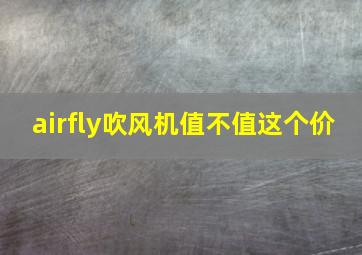 airfly吹风机值不值这个价