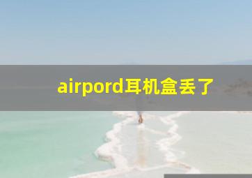 airpord耳机盒丢了