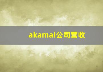 akamai公司营收