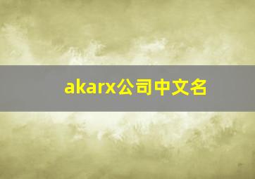 akarx公司中文名