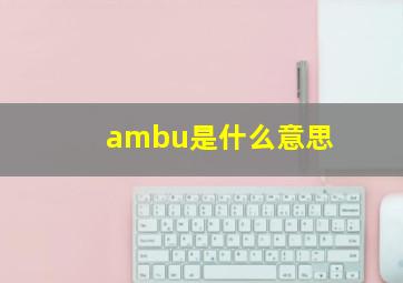 ambu是什么意思