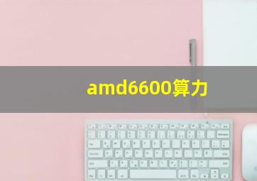 amd6600算力