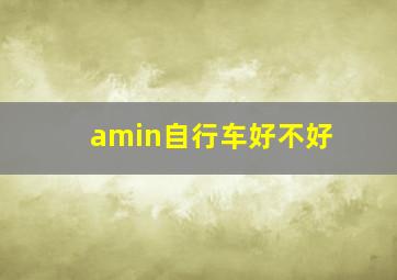 amin自行车好不好