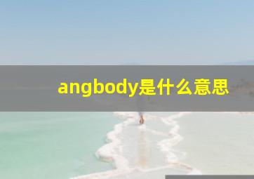 angbody是什么意思