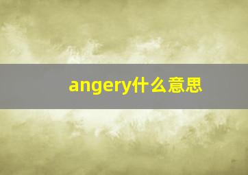 angery什么意思