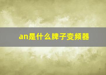 an是什么牌子变频器