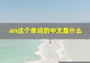 an这个单词的中文是什么