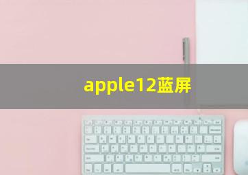 apple12蓝屏