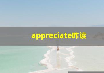 appreciate咋读