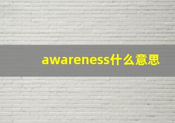 awareness什么意思