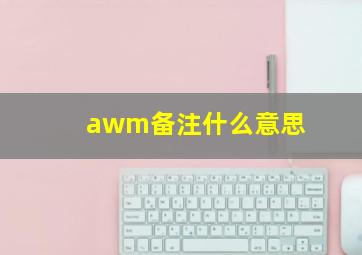 awm备注什么意思