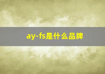 ay-fs是什么品牌