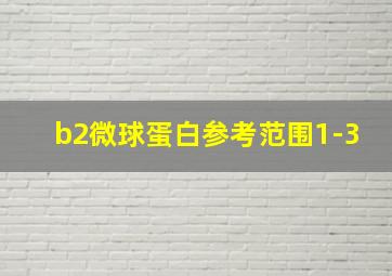 b2微球蛋白参考范围1-3