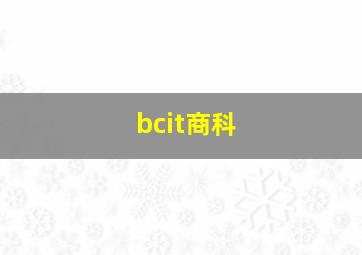 bcit商科