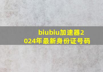 biubiu加速器2024年最新身份证号码