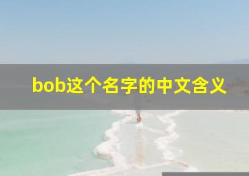 bob这个名字的中文含义