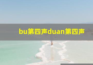 bu第四声duan第四声