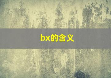 bx的含义