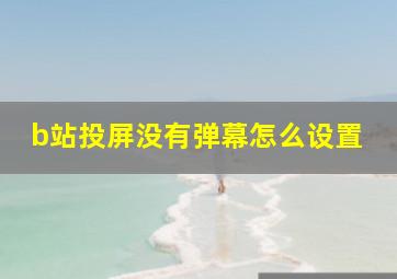 b站投屏没有弹幕怎么设置