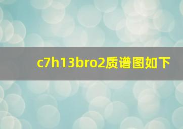 c7h13bro2质谱图如下