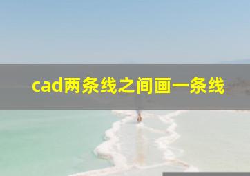 cad两条线之间画一条线