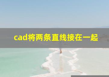 cad将两条直线接在一起